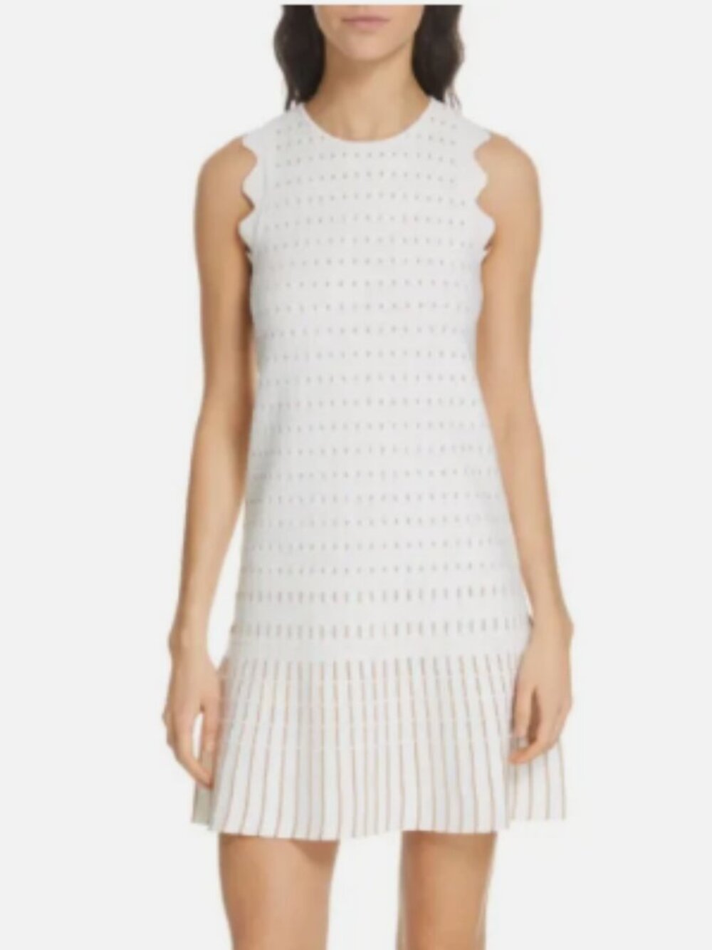 TED BAKER London White & Gold Mini Relia Dress - Picture 2 of 16